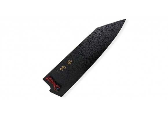 Drewniana pochwa saya na nóż Kanetsugu Zuiun SPG2 Kiritsuke/Santoku 180 mm